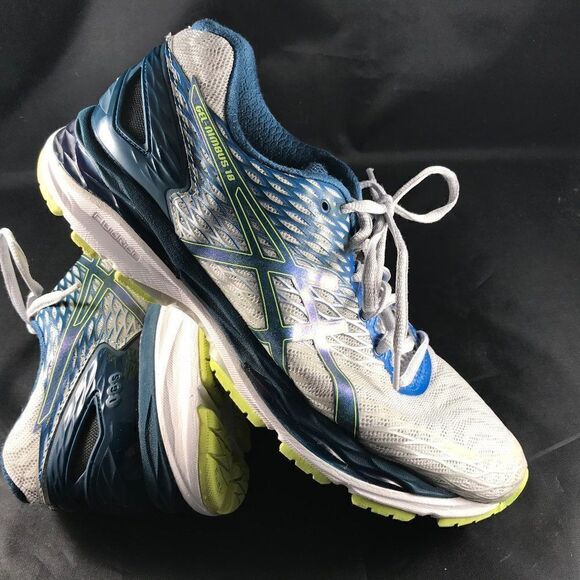 Like New Asics GEL NIMBUS 18 7(D) Mens Grey Navy Womens 8.5